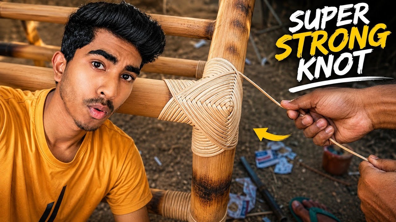 Bamboo Table Corner Joint Binding 😍 बांस के टेबल मैं गांठ लगाना सीखे EASY✅ 