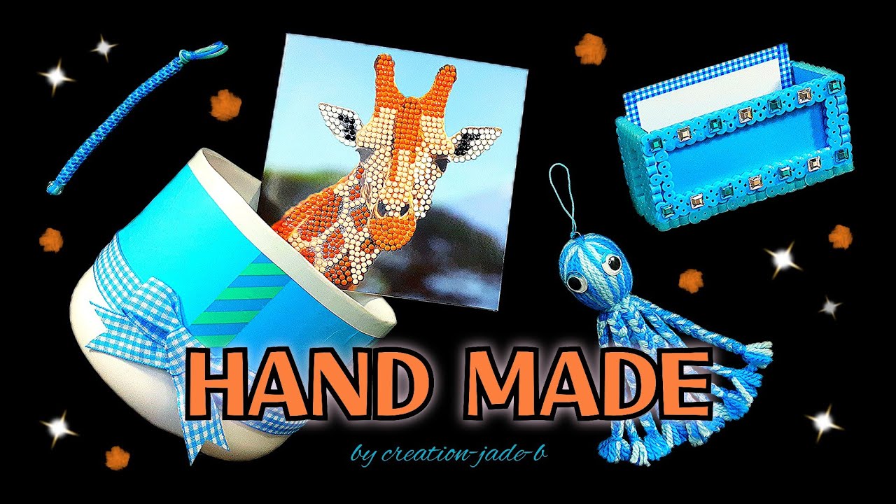 💙 Présentation 5 Créations BLEU - Fait-main/Hand Made ! 🦒