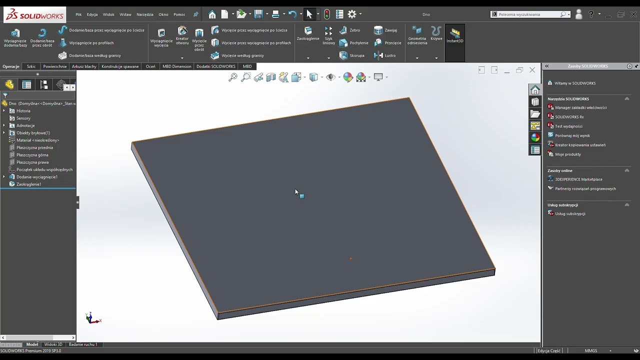 SOLIDWORKS Base 3/6 Modelowanie części do złożenia.
