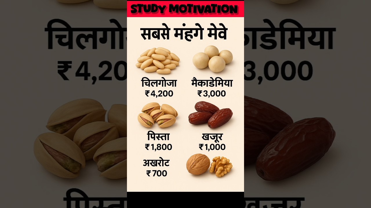The most expensive nuts 👈  सबसे महंगी मेवे 