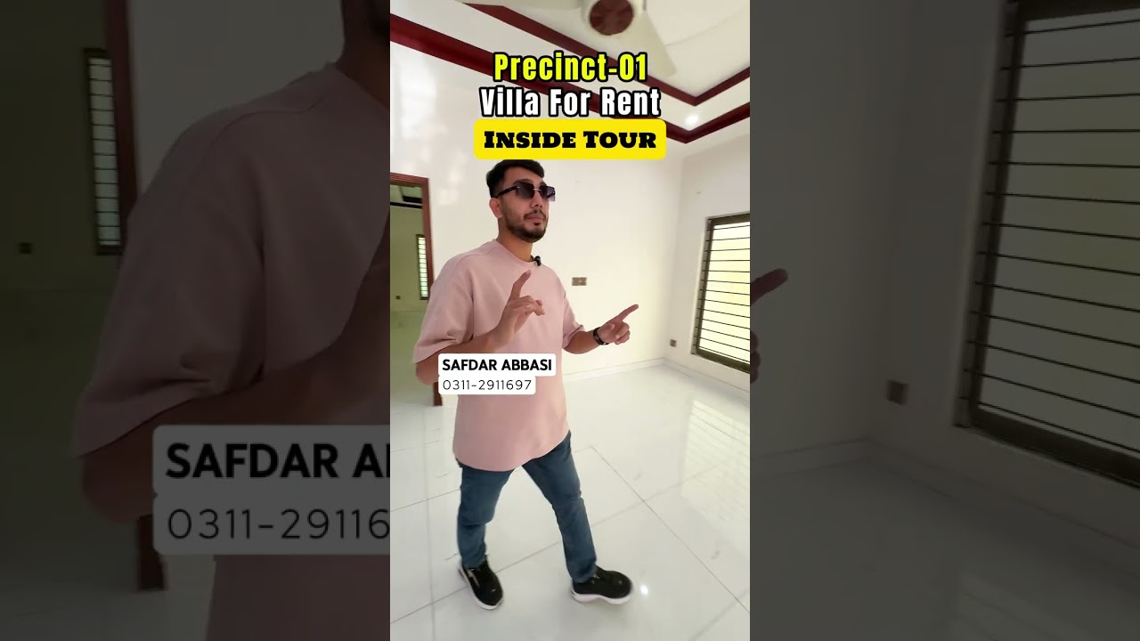 Precinct-01 Villa for Rent | Inside Tour | Bahria Town Karachi