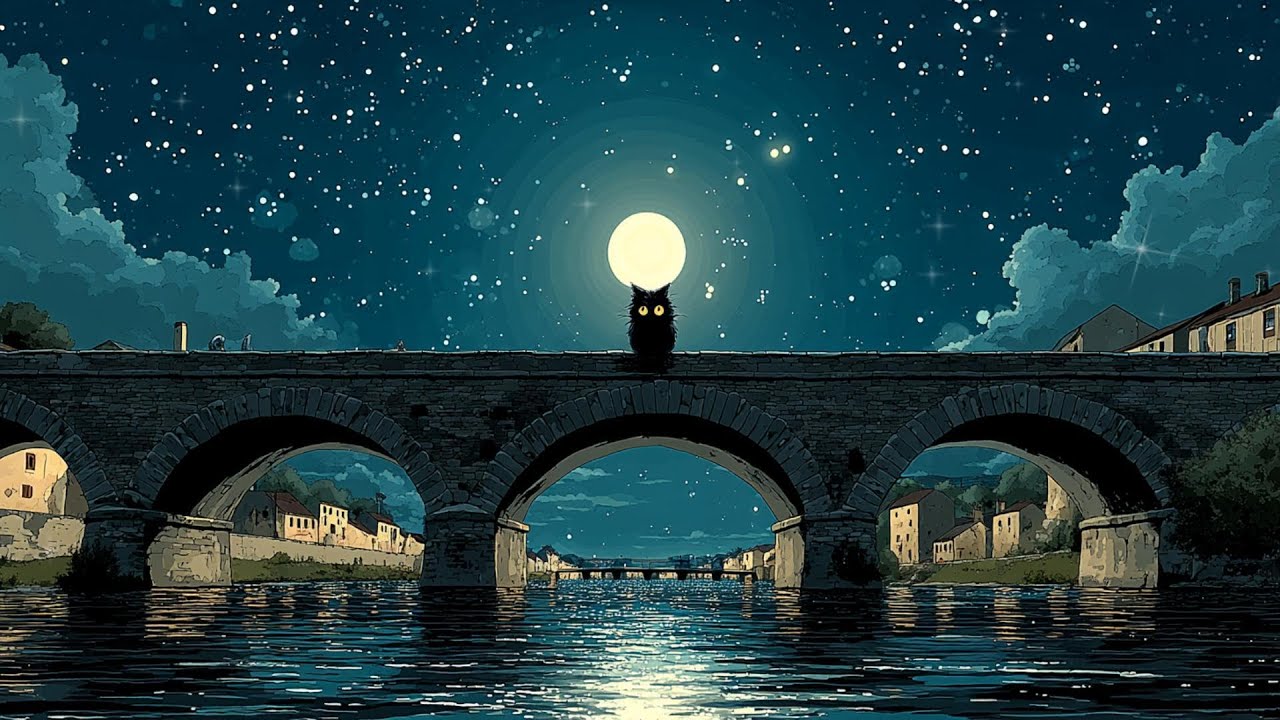 Moonlit Bridge Jazz – Focus Music for Studying Under the Stars