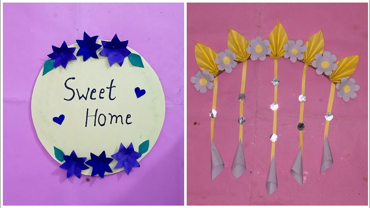 2 Easy and Beautiful Paper Flower Wall Hanging // Paper Craft // DIY Wall Hanging // home decor