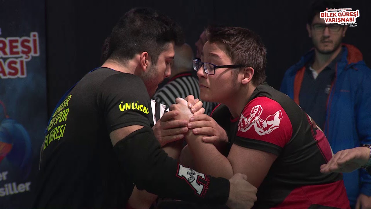 80+ Kg Sol Kol Final Müsabakası - 5. Türkiye Genç Erkekler Bilek Güreşi Yarışması