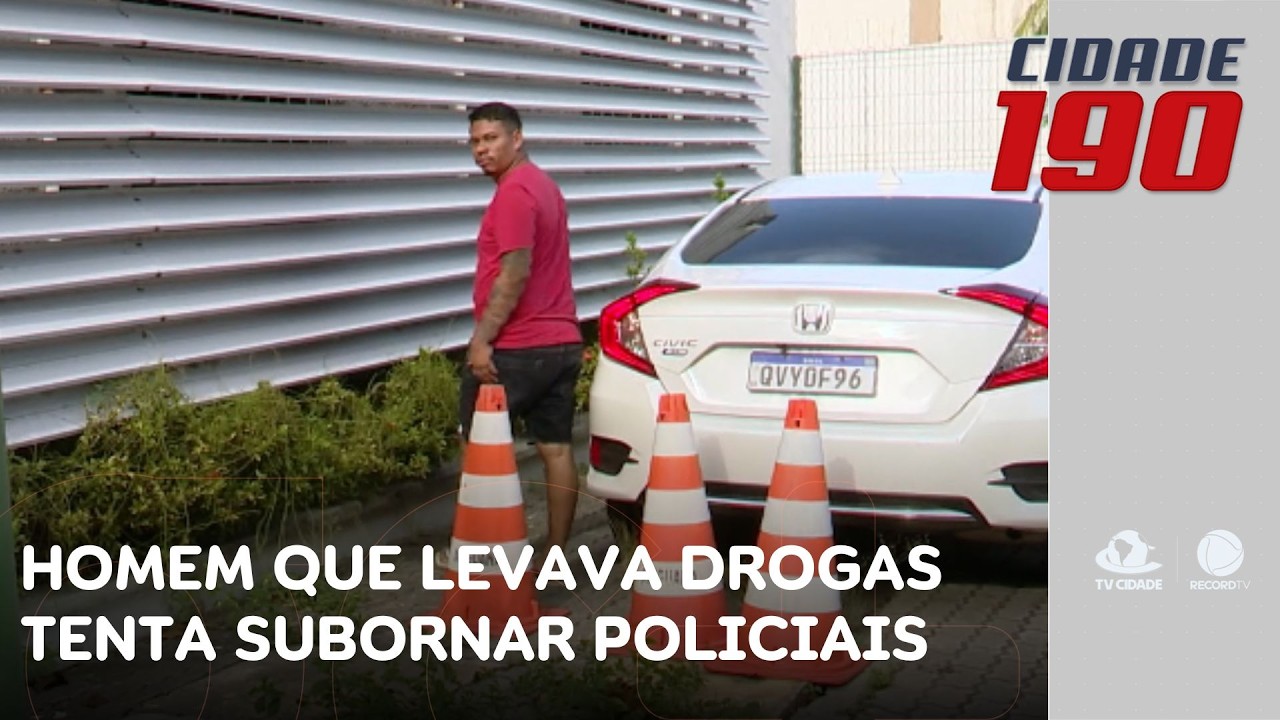 Homem que portava drogas em veículo tenta subornar policiais e é preso; ele é do Pará | Cidade 190