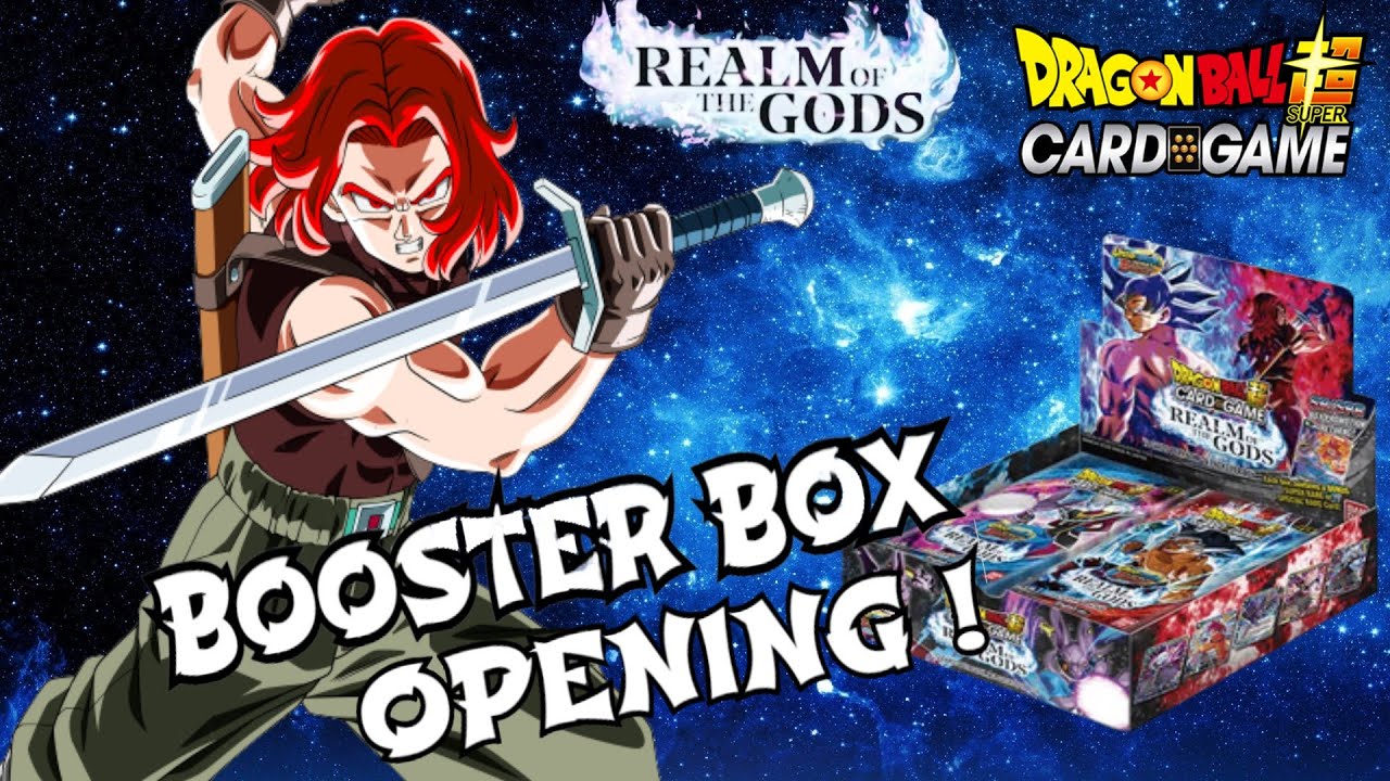 OPENING REALM OF THE GODS BOOSTER BOX DRAGON BALL SUPER CARD GAME