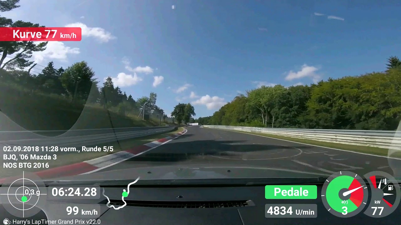 Mazda 3 BK 105PS Nürburgring Nordschleife 02.09.2018