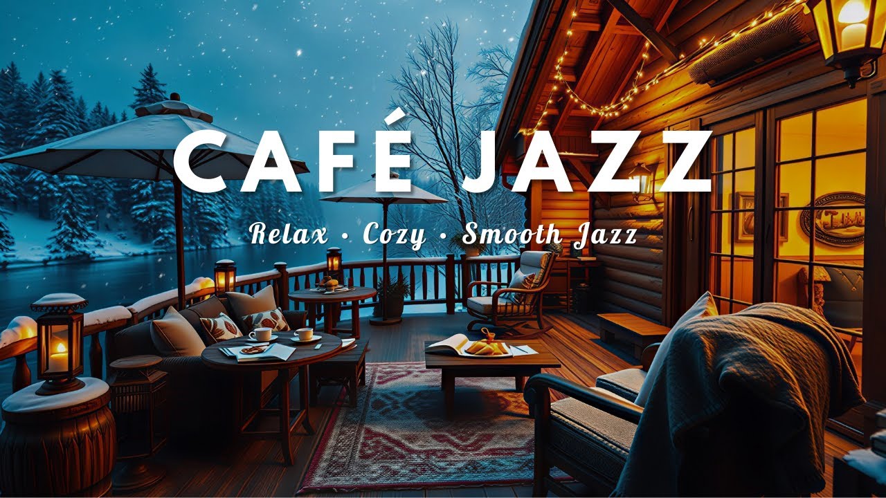 Cozy Winter Jazz Piano ☕ Snowfall Cabin Mood for Focus & Relax