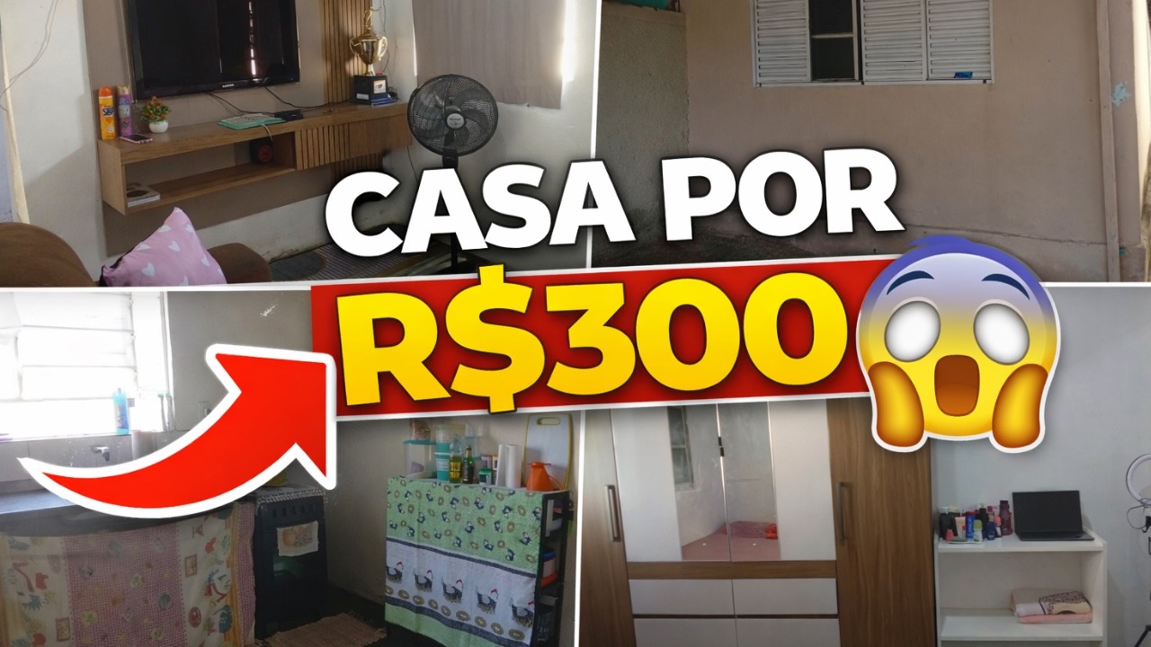 😱 CASA DE ALUGUEL POR R$300?! | TOUR PELA MINHA CASA SIMPLES