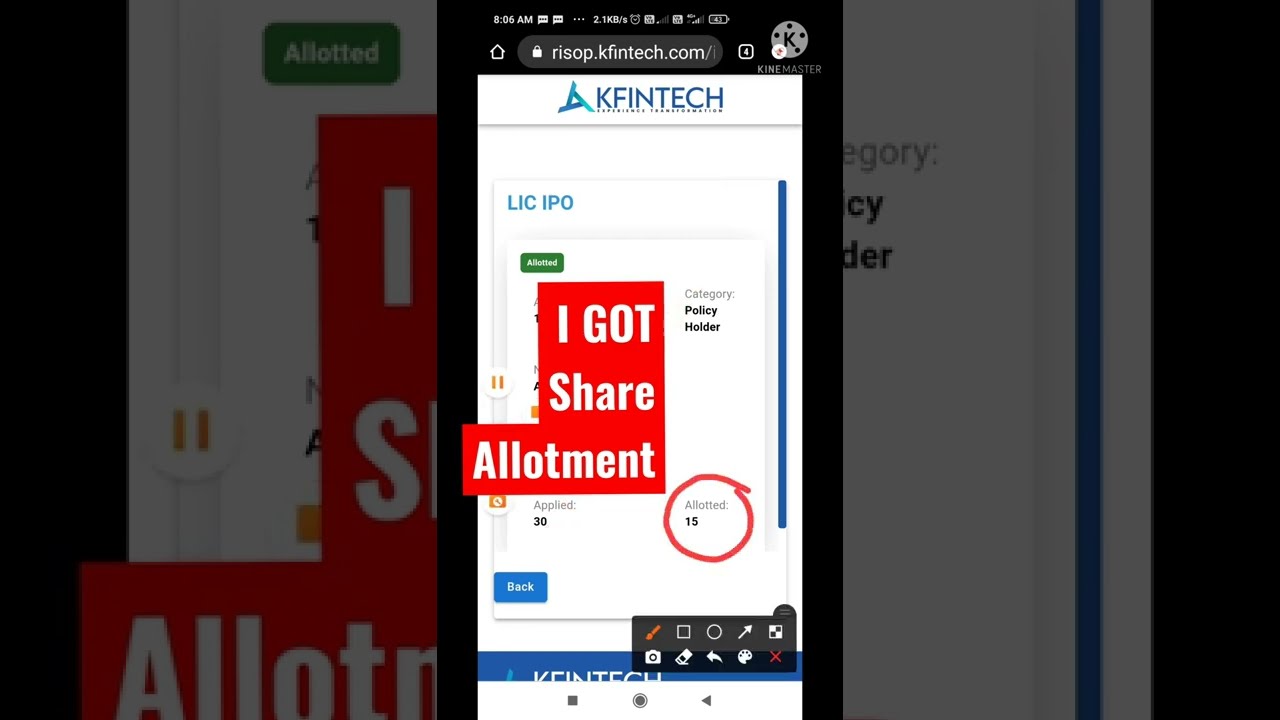 LIC IPO Allotment Status | I Got one lot | How to check IPO Allotment Status | Long Term Investment