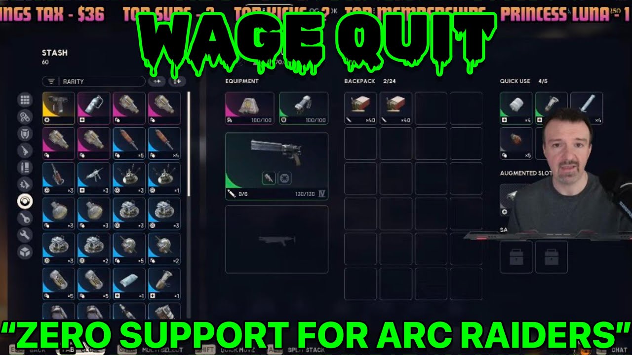DSP Wage Quits Arc Raiders Mid Stream After Only Making $36