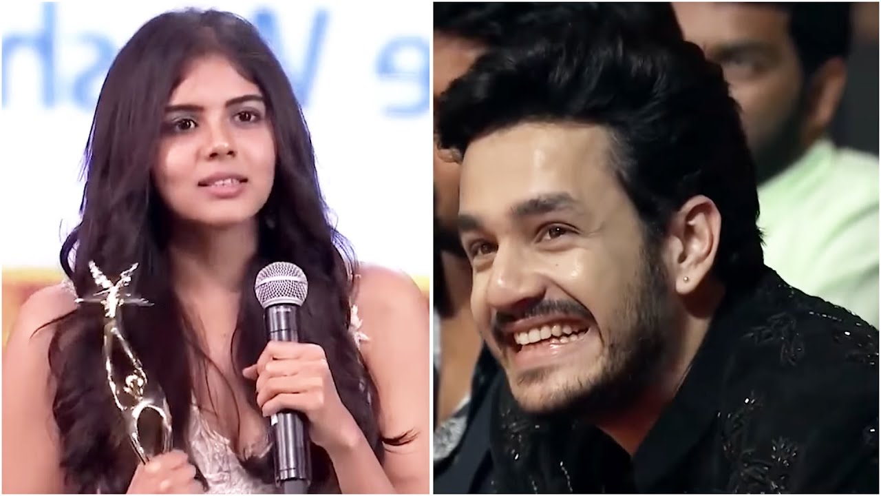 Akhil Akkineni's Funny Reaction On Kalyani Priyadarshan's Heartfelt Lines About Him In South Awards