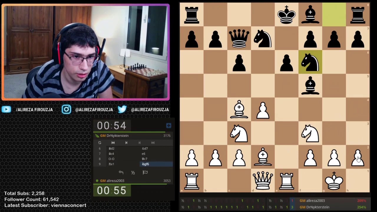 GM Magnus Carlsen vs GM Alireza Firouzja - 1 Minute Bullet Chess
