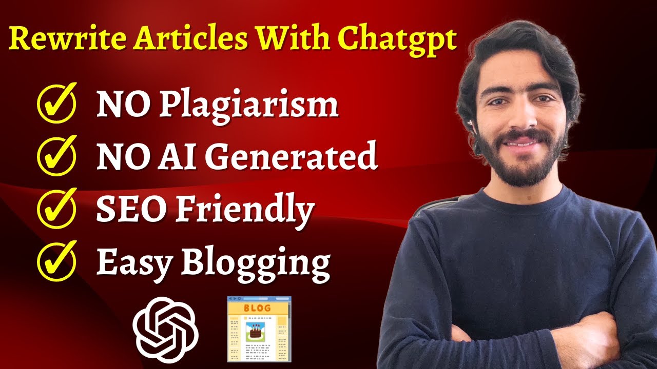 Best Way to Rewrite Any Articles For Free | No Plagiarism | ChatGpt