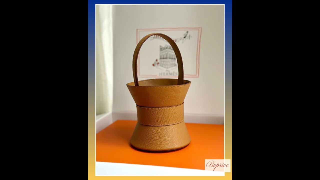 Herm&egrave;s Mini Medor Basket Bag &ndash; Sesame Camel Epsom SHW