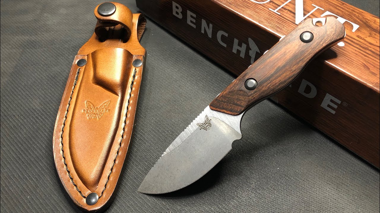Benchmade Hidden Canyon Hunter Wood Handle Fixed Blade 15017 / unboxing / quick review / comparison