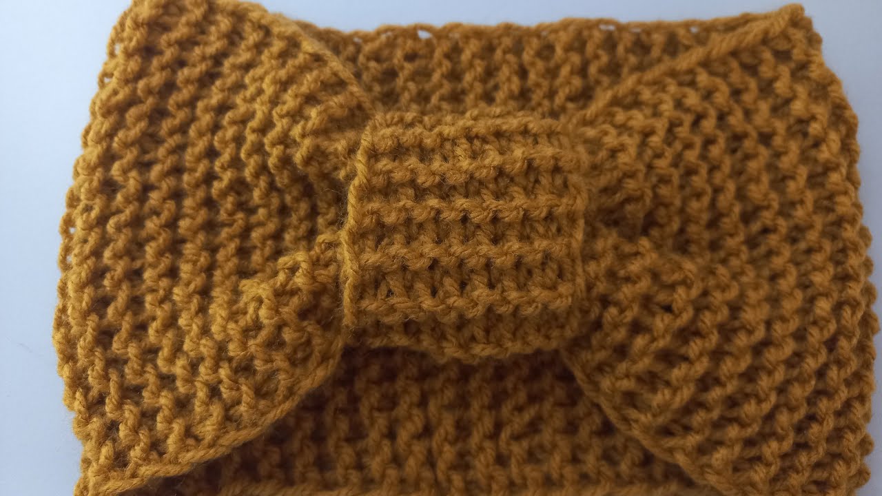 FAIXA, para cabelo...tricô...muito fácil 🧶🪡🪡