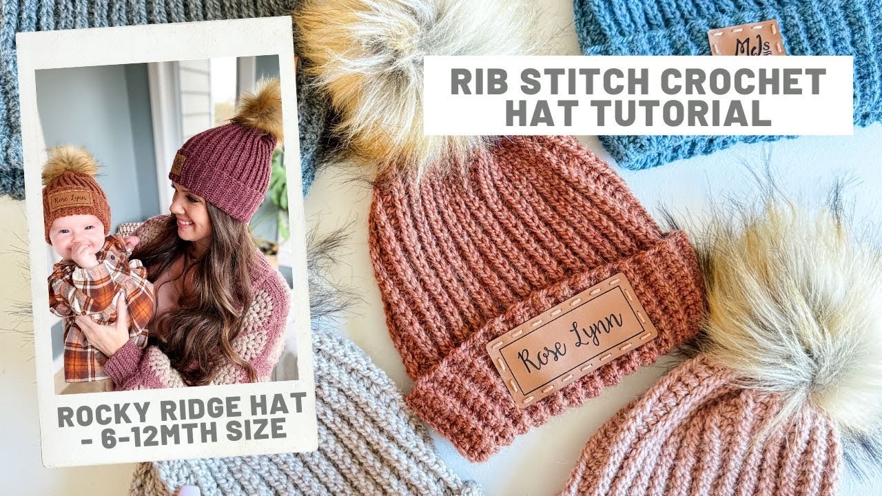 Rocky Ridge Crochet Hat - Rib Stitch Crochet Hat Pattern