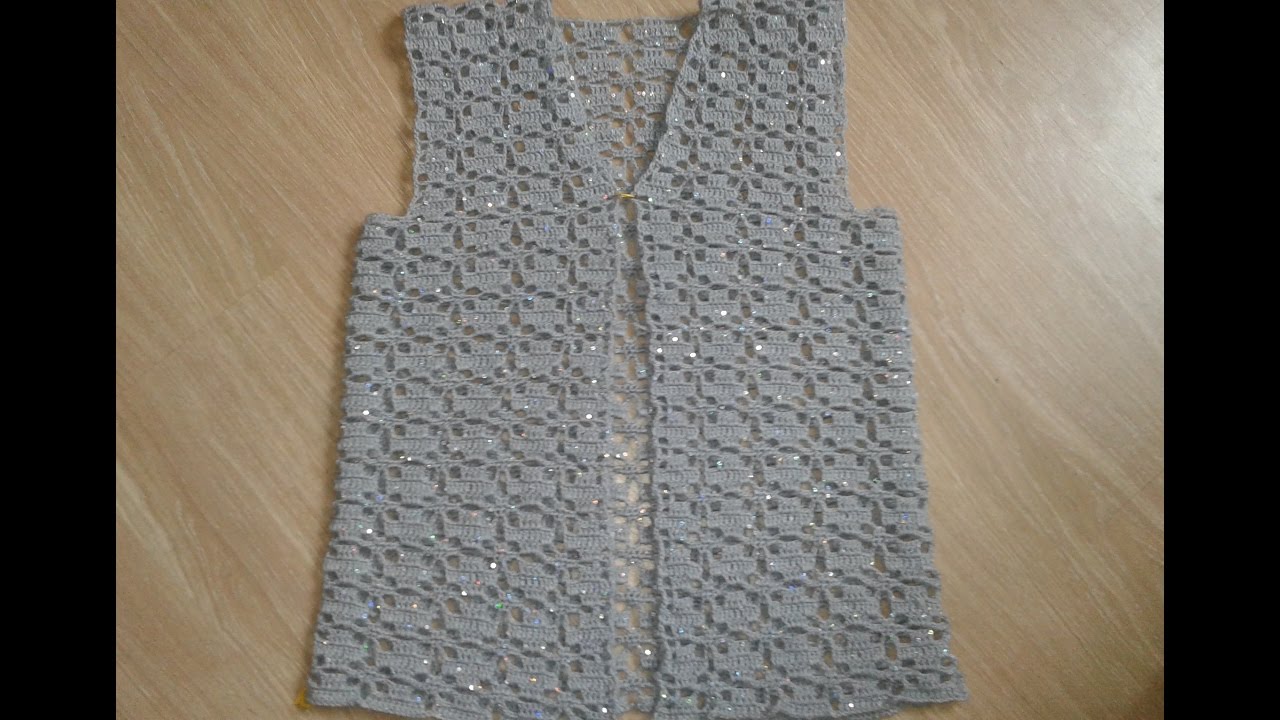 Серый жакет крючком. Часть 3. Сrochet jacket.