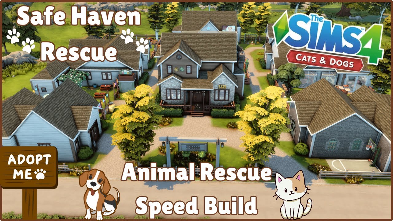 I Built ANOTHER FUNCTIONAL Animal Rescue Part 1/2 - The Sims 4 Speed Build