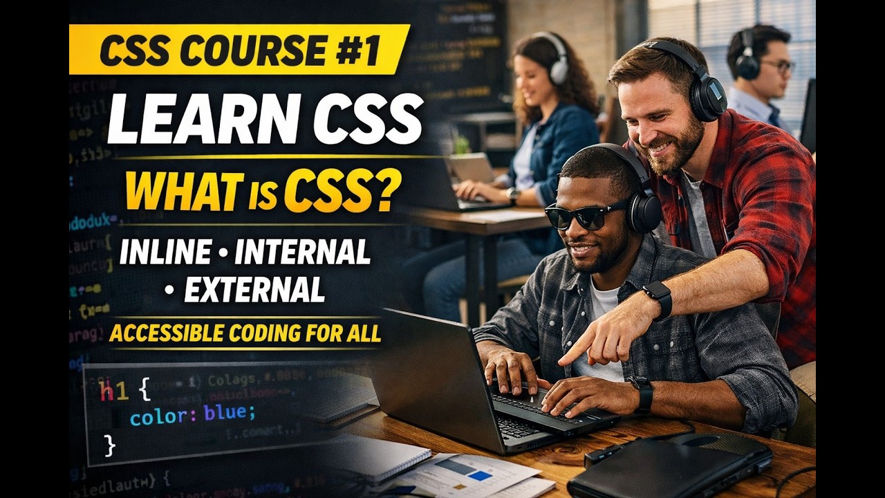 Lecture 1: CSS Tutorial for Visually Impaired Developers | Introduction, Uses & Types of CSS