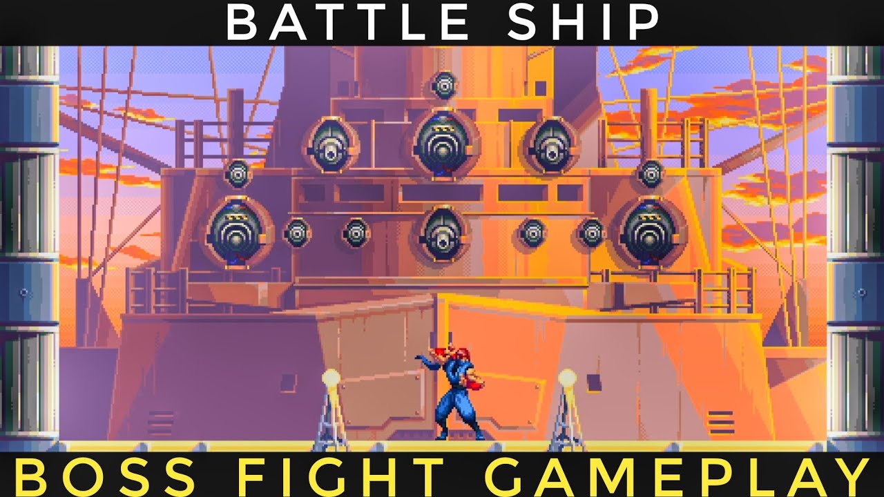 NINJA GAIDEN: Ragebound | Battle Ship BOSS Fight Gameplay | Steel Prison 4-1 Level BOSS Fight