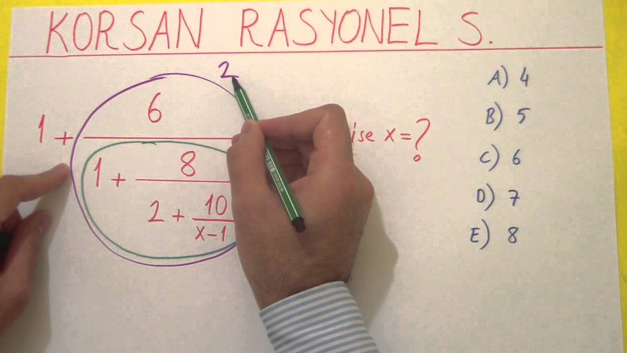 korsan yolla RASYONEL SAYI SORUSU - Şenol Hoca