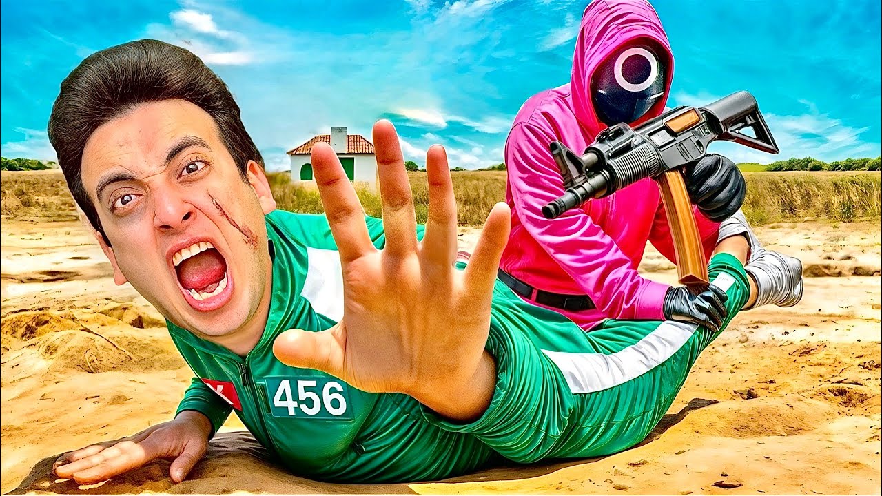 Испытание игры «Кальмар» в реальной жизни!! 😱 Охранники напали на нас (и похитили Хусейна) 💔😭