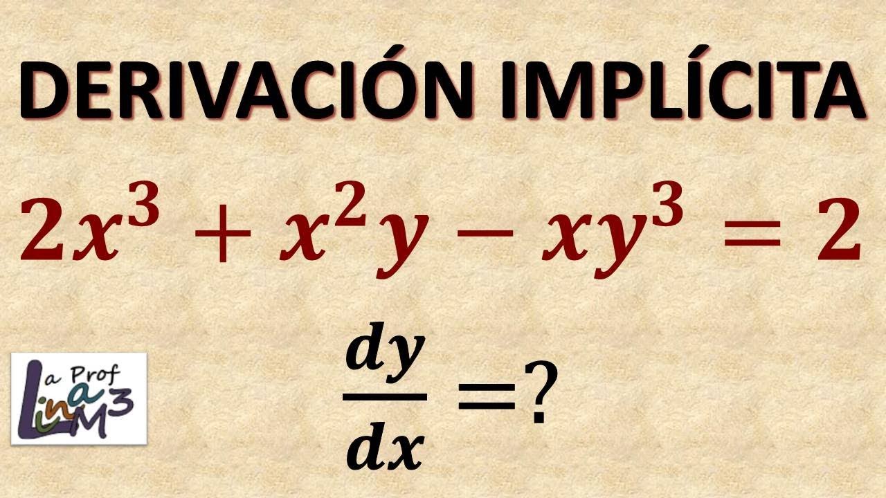 Derivación implícita con regla del producto | La Prof Lina M3