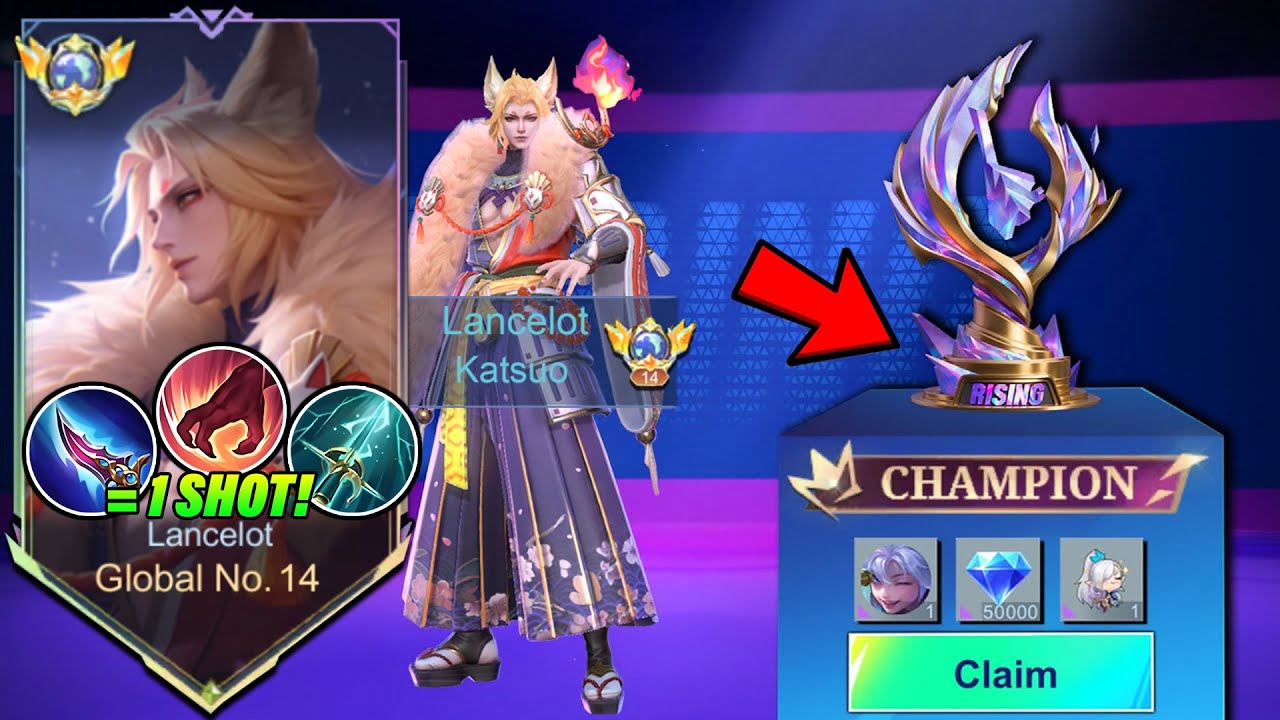 WHEN GLOBAL LANCELOT USED ONE SHOT BUILD IN SOLO IN RISING LEAGUE FINALS! (AUTO CHAMPION!?) - MLBB