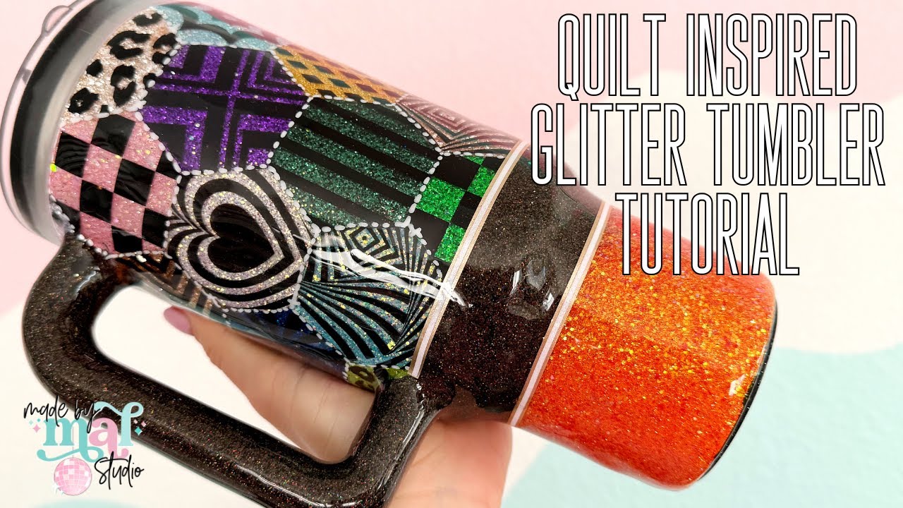 Quilt Inspired Glitter Tumbler Tutorial
