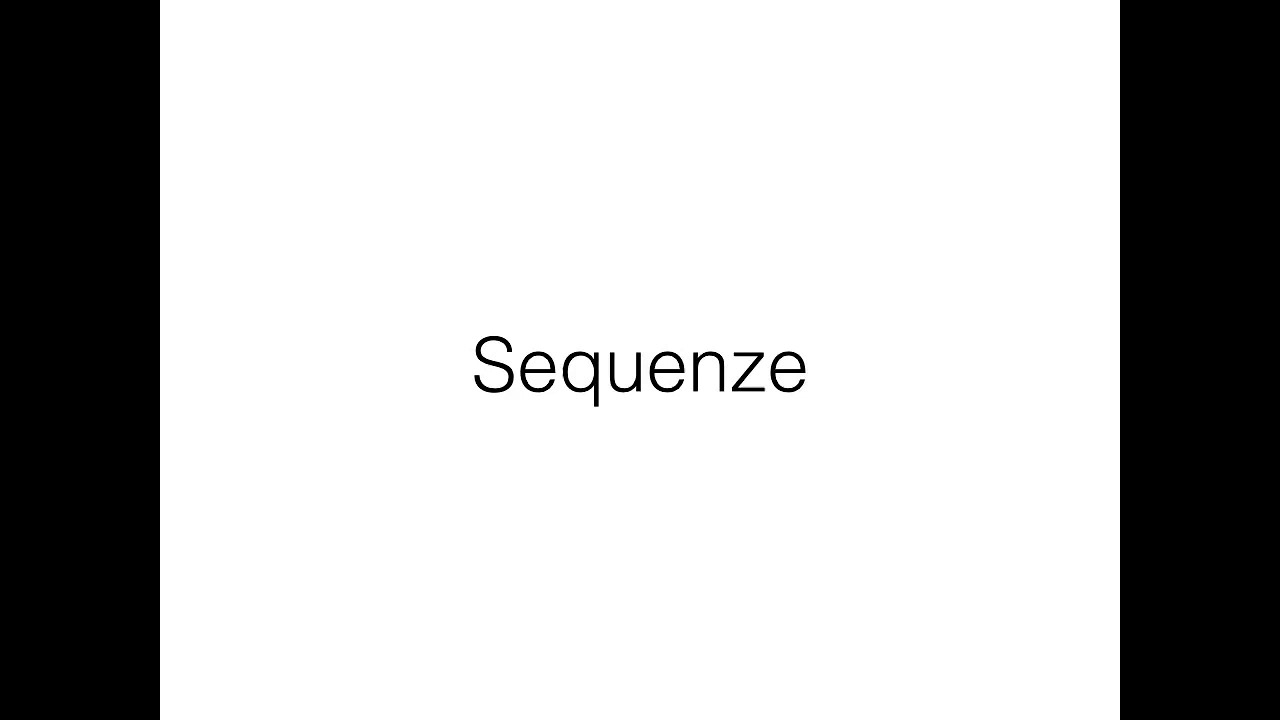 Le sequenze