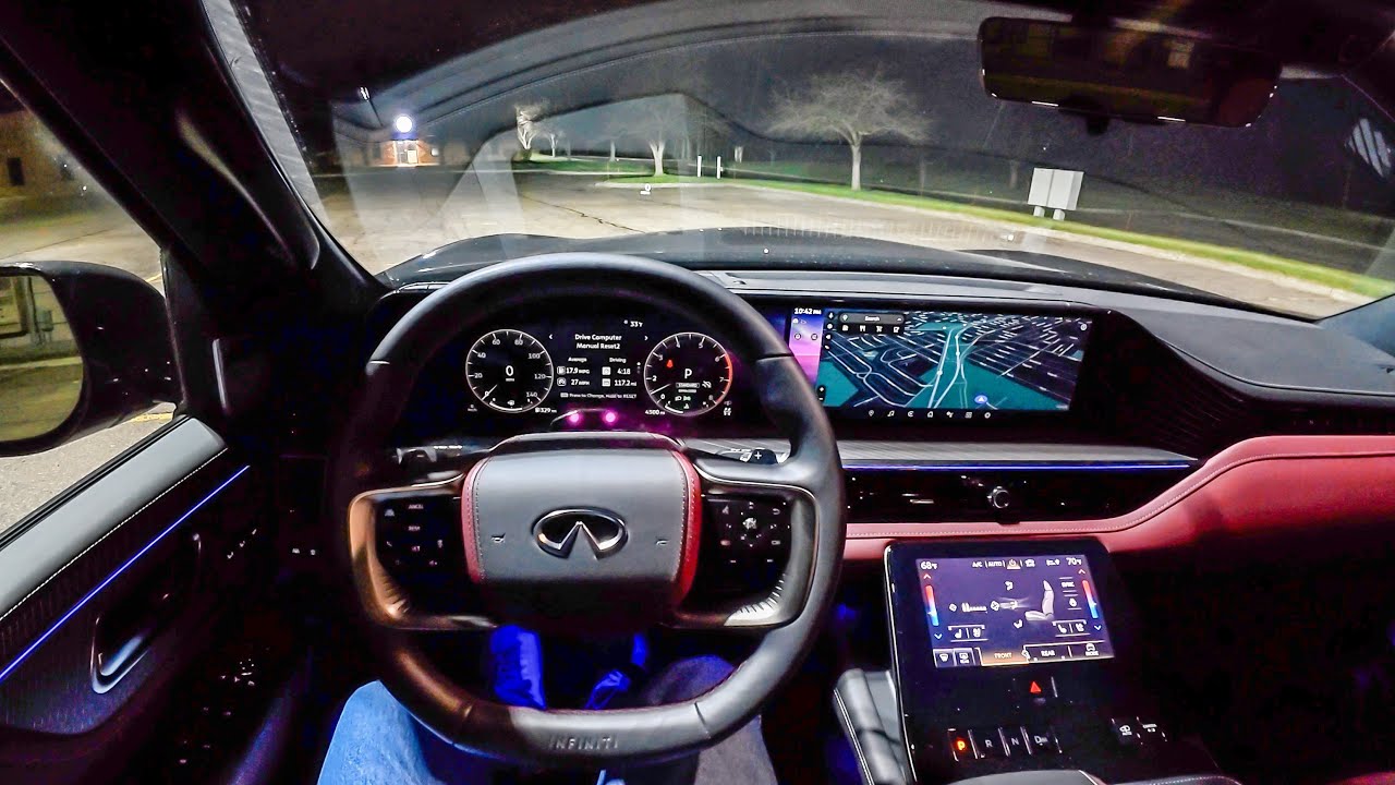 2025 Infiniti QX80 Autograph - POV Night Drive (Binaural Audio)