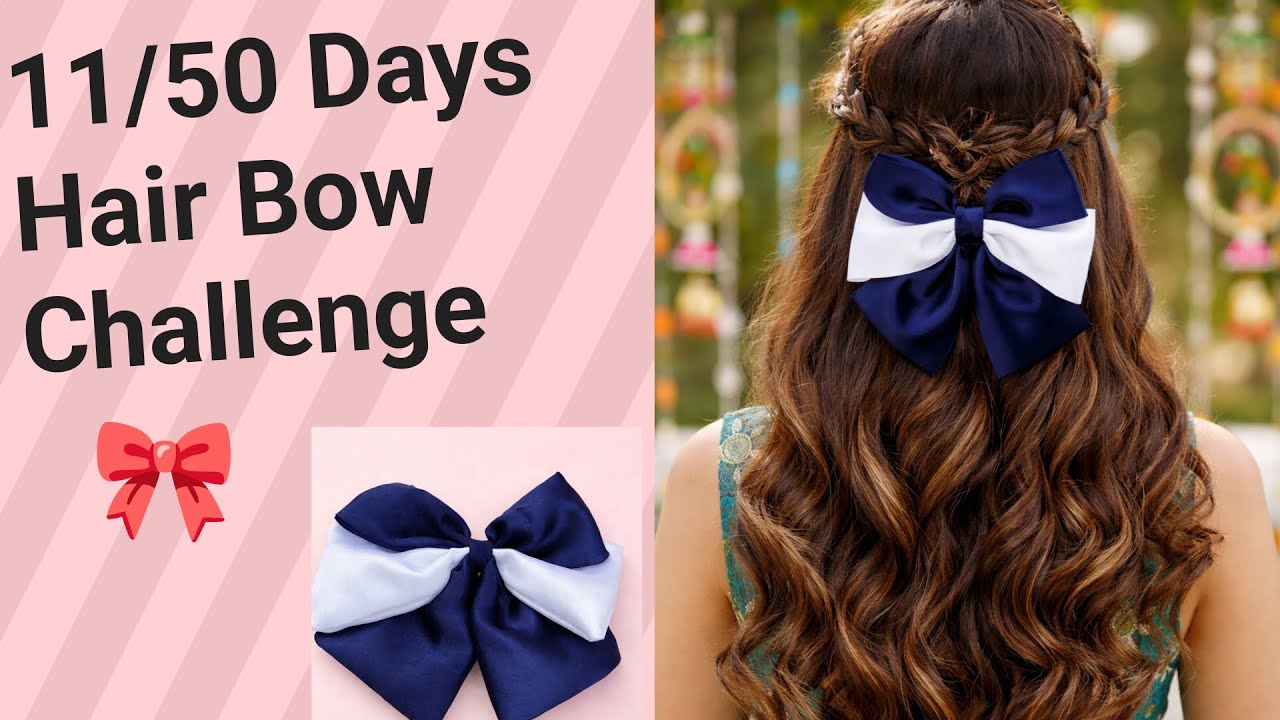 11/50 Days Hair Bow Challenge| How to Make Three Layer Hair Bow | Three Layer Hair Bow kaise banaye