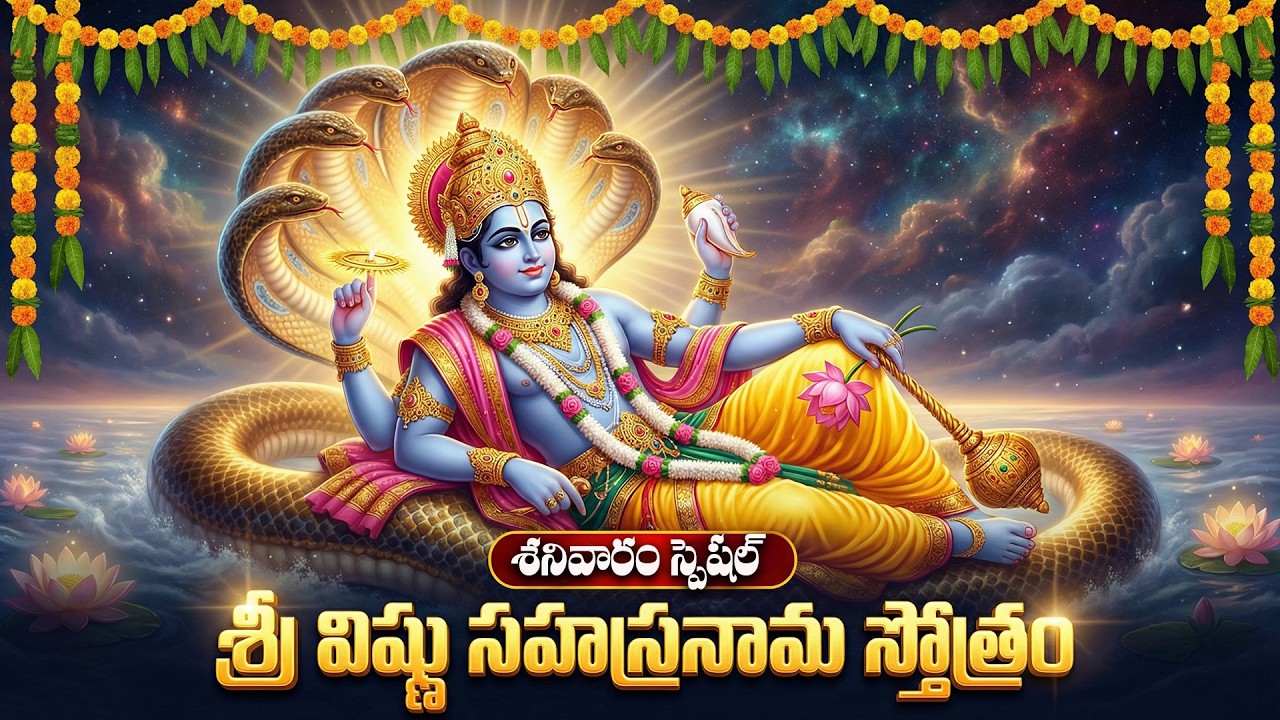 విష్ణు సహస్రనామ స్తోత్రం వింటే అఖండ ధనలాభం పొందుతారు | Vishnu Sahasranama Stothtam With Lyrics