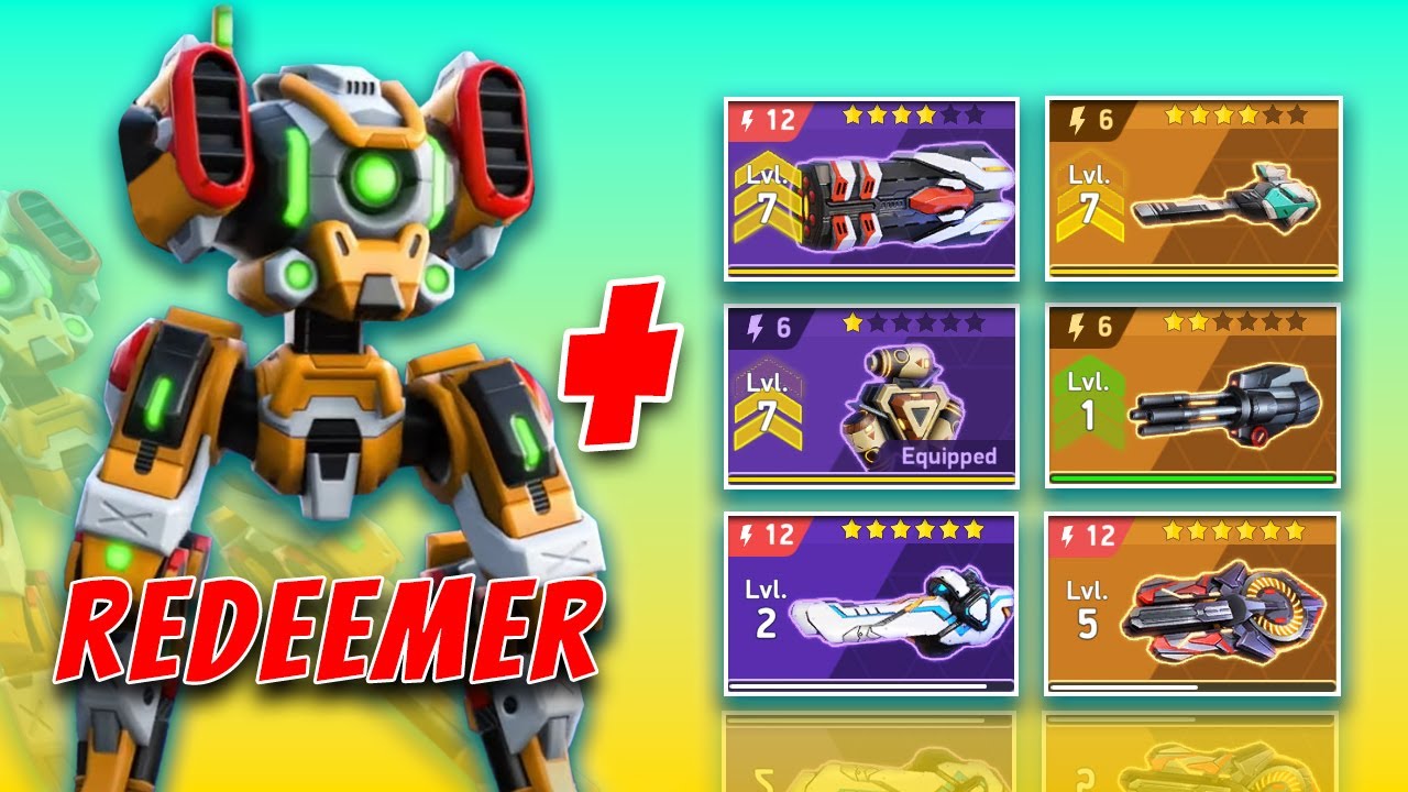 Trying out Different Weapons on Redeemer - Mech Arena
