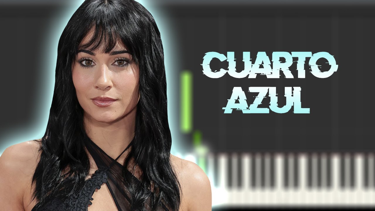 Aitana - CUARTO AZUL | Instrumental Piano Tutorial / Partitura / Karaoke / MIDI