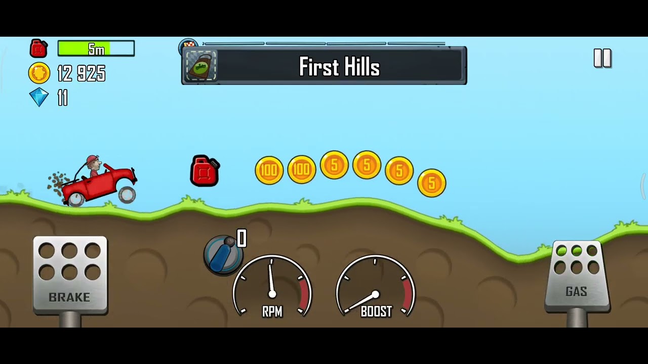 Hill climb gameplay #trending #hillclimbracing #gamingvideos 