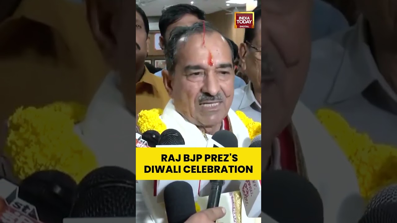 Rajasthan's BJP President Madan Rathore Celebrates Diwali | #shorts