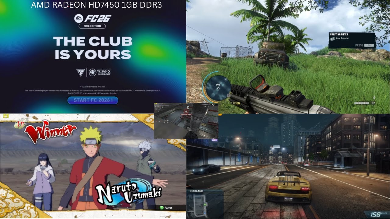 5 GAMES TESTED ON AMD RADEON HD7450 1GB IN 2026