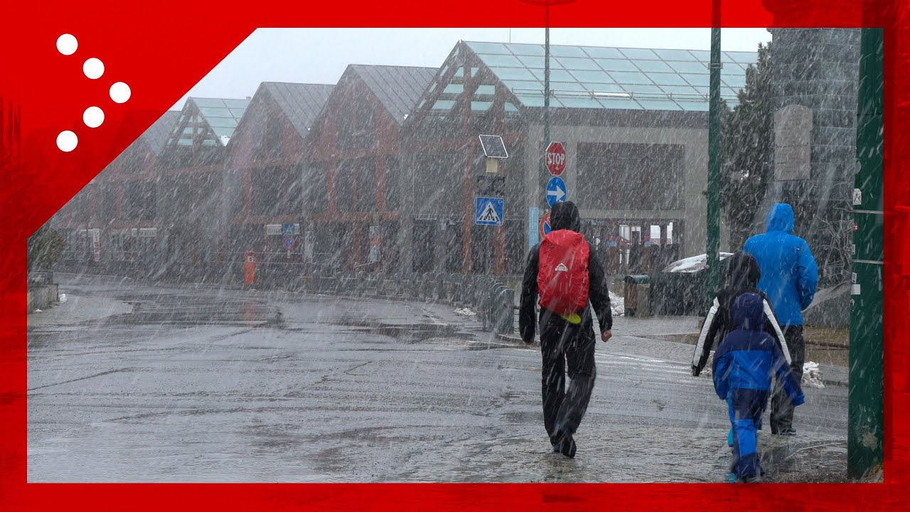 Sestriere ore 14.00: la nevicata del Primo Maggio si intensifica