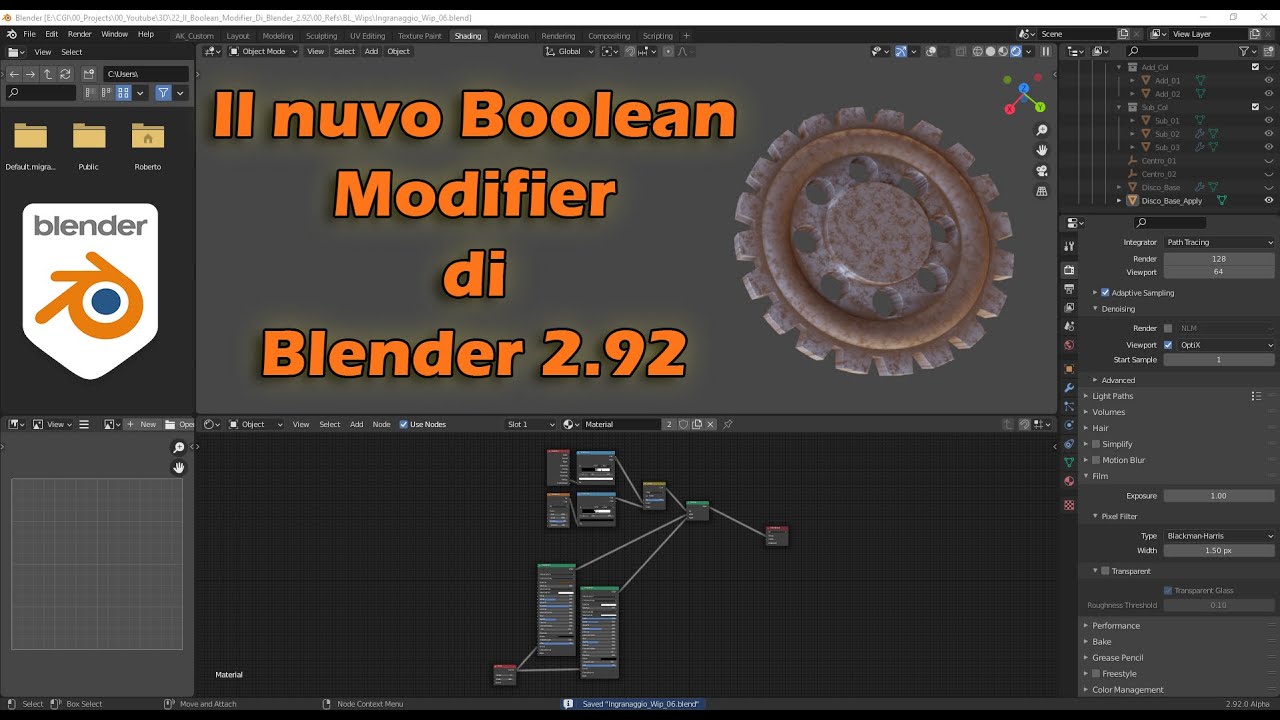 Il nuovo Boolean Modifier di Blender 2.92 (+ Polar Array minitutorial)