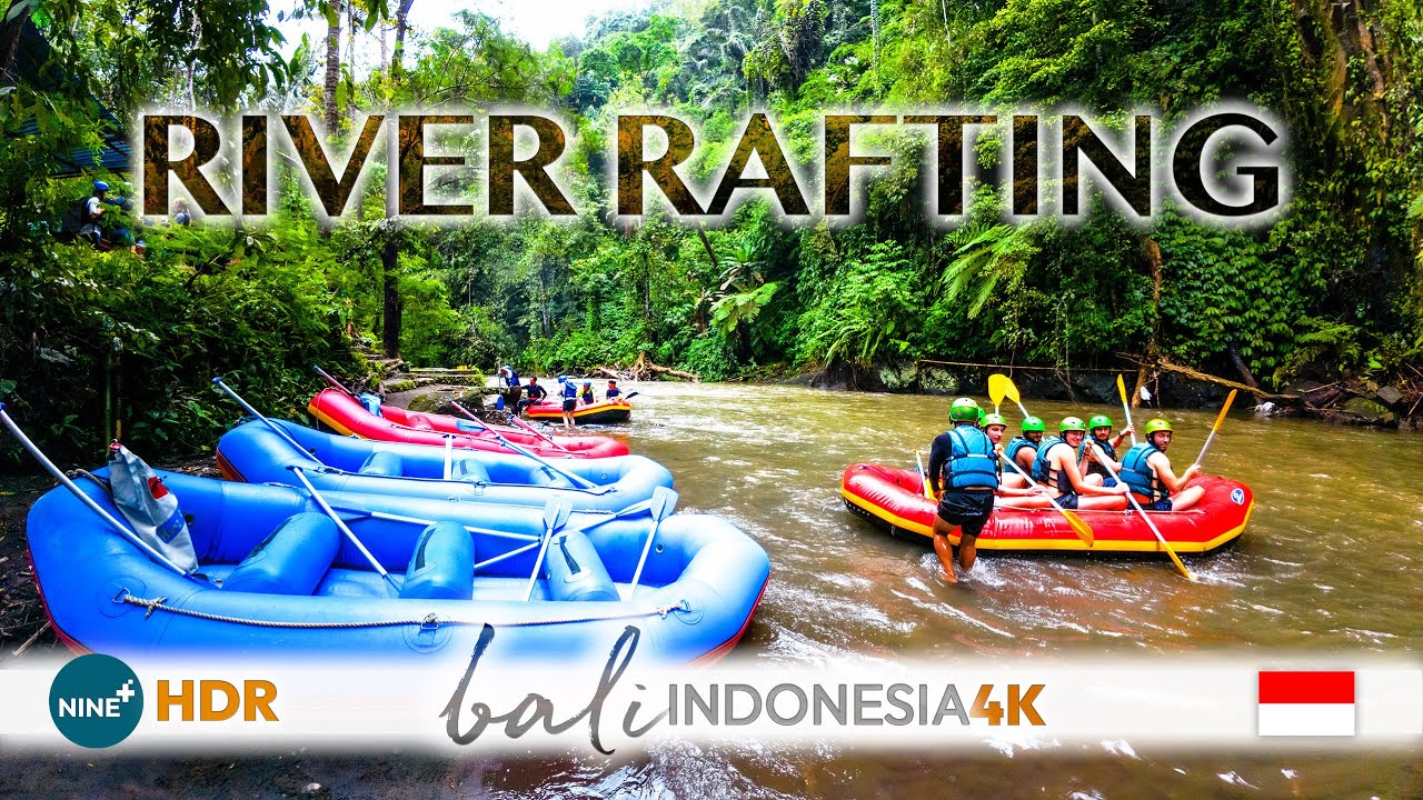 River Rafting & Waterfall | Bali Ubud | Rafting Full Tour | Indonesia | 4K HDR | NINE Plus Virtual