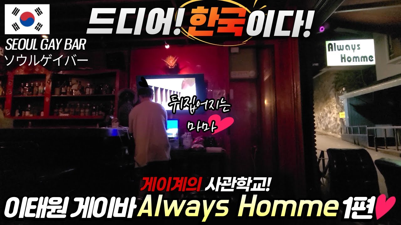 게이계 사관학교! 이태원 게이바🍷Always Homme 1편! 韓国ゲイバー