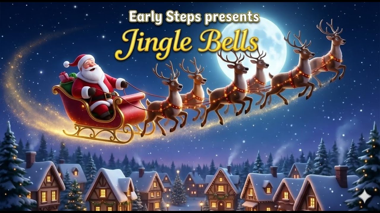 Jingle Bells 🎅 Christmas Song for Kids | Fun Nursery Rhyme| Christmas Poem for Kids and Toddlers