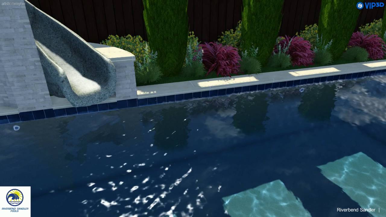 Pool Builders In Dallas TX | Geometric Diving Pool with Slide