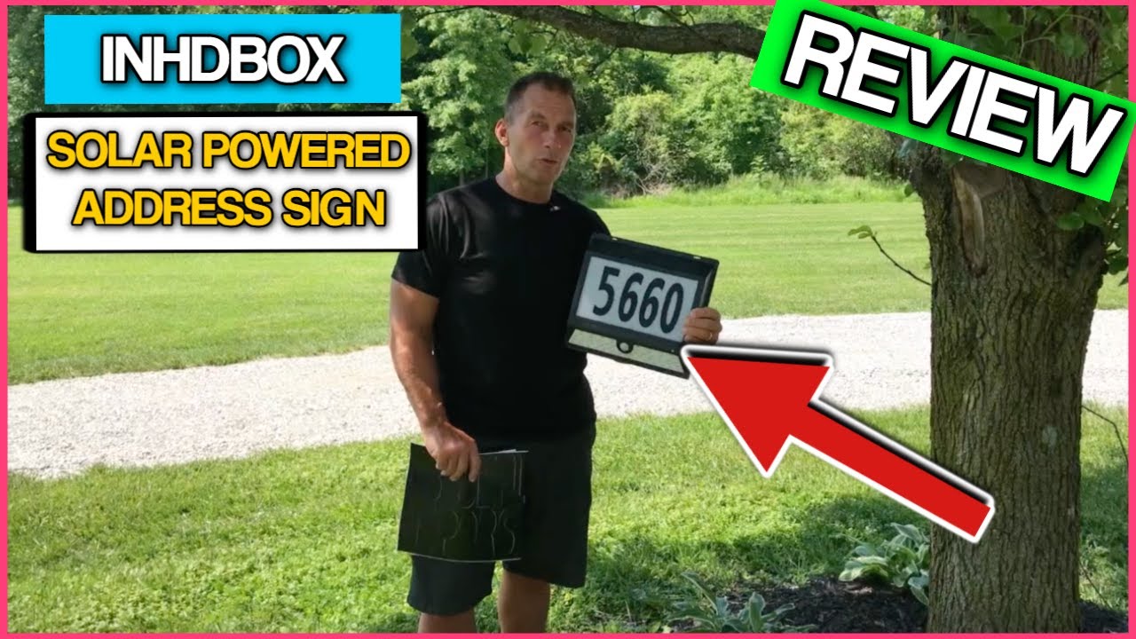 House Numbers Solar Powered Address Sign, Motion Sensor Waterproof House Number for Outside, LED