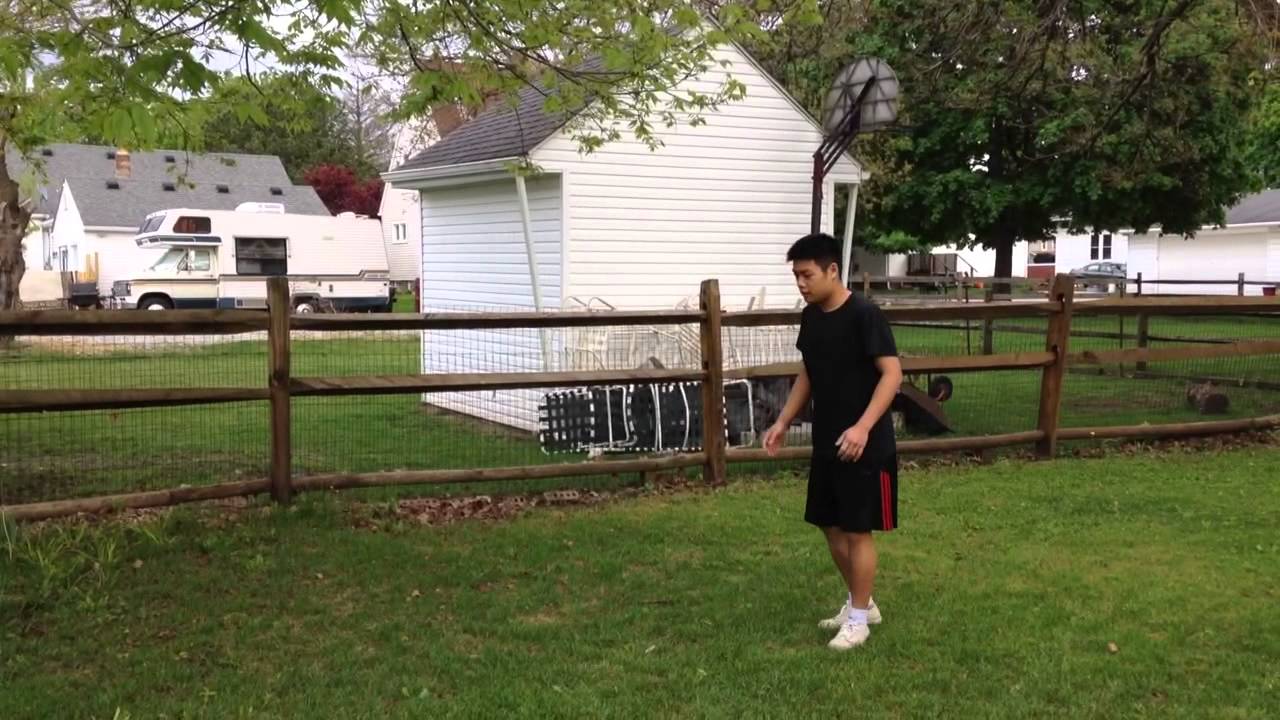 Roll spike kick the leaf
