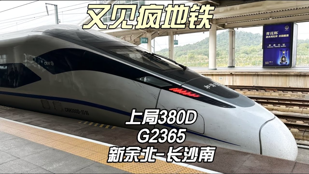 又见疯地铁 上局380D运转G2365 新余北-长沙南（11月22日）