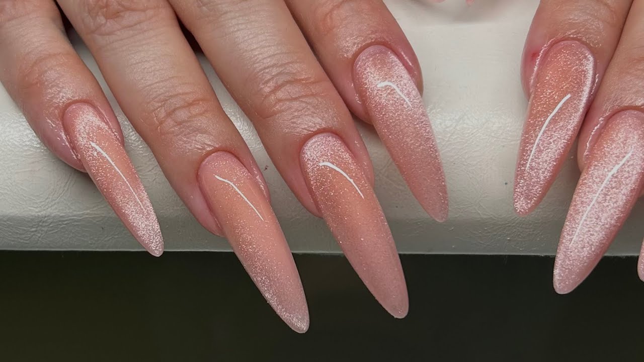 Long Almond Cateye Acrylic Nail | Refill